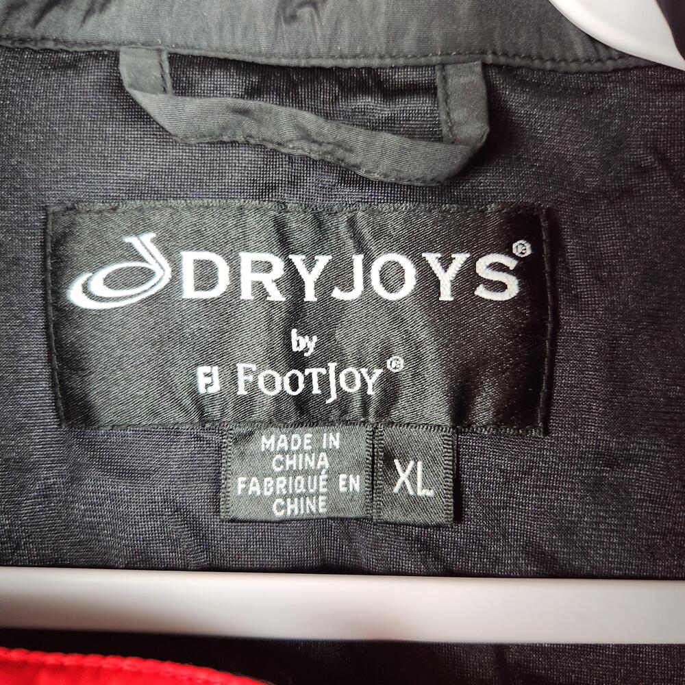 FootJoy DryJoys Jacket Mens XL Red Short Sleeve 1/2 Zip Golf Windbreaker